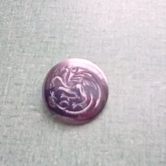 ⚜️Game of Thrones House Crest Targaryen Pin Back Button - Picture 4 of 6